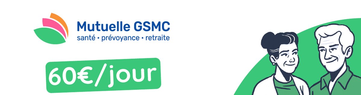 Hospitalisation&nbsp;: 60&nbsp;€ par jour de prise en charge dès la 1re formule pour une chambre individuelle.